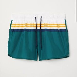 H&M Board Shorts Large Striped EUC